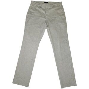 John Varvatos Men’s Straight Leg Linen Blend Chino Pants Cream 34x32